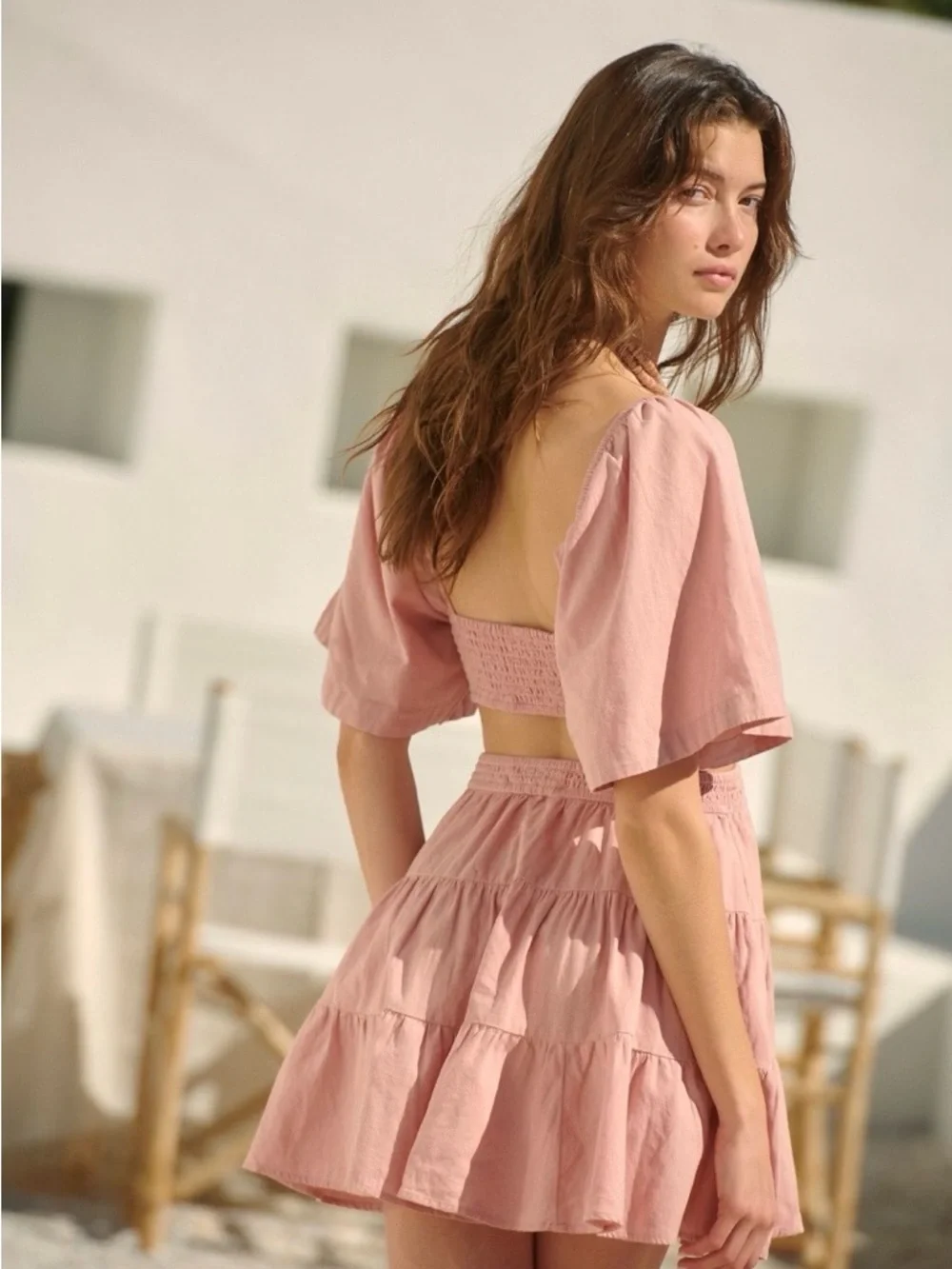 Free People Cross of Sunlight Mini Dress in Blush Pink. NWT! - Picture 3 of 8